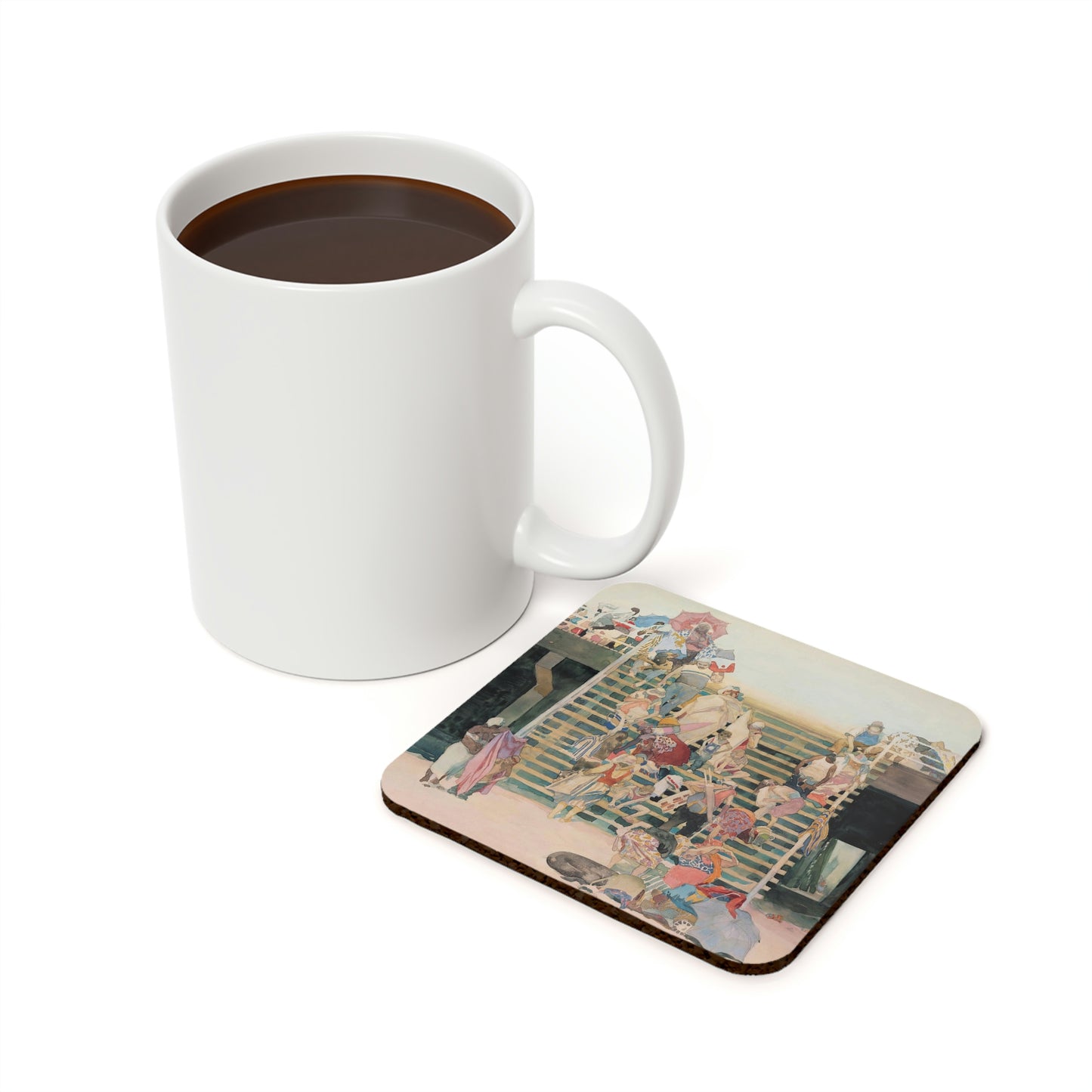 Coney Island Descent by David Levine - Cork Back Coaster