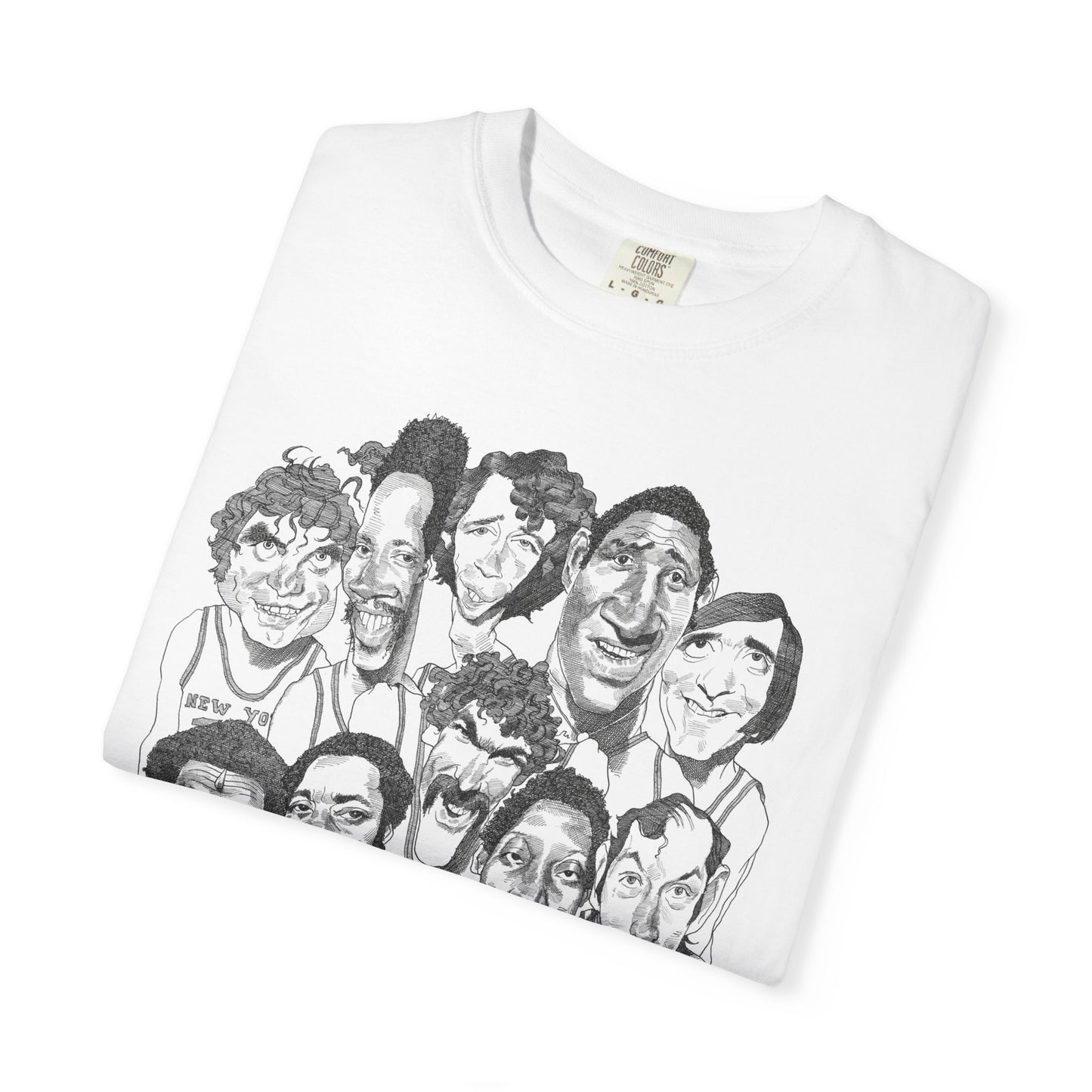 New York Knicks 1973 Championship Team by David Levine - T-shirt