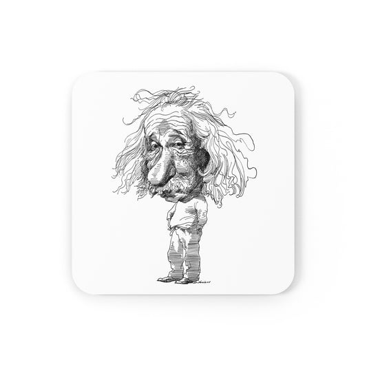 Albert Einstein - Cork Back Coaster