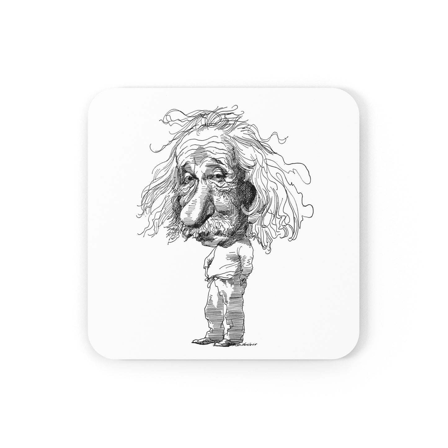 Albert Einstein - Cork Back Coaster