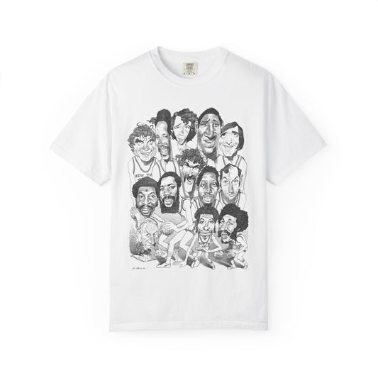 New York Knicks 1973 Championship Team by David Levine - T-shirt