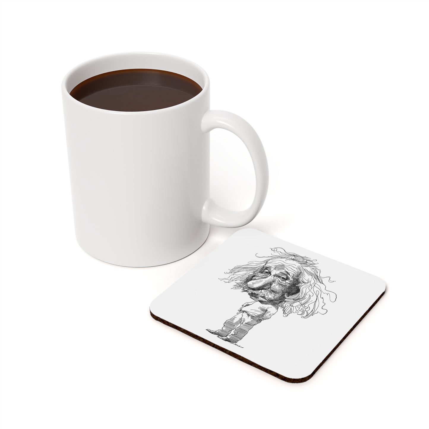 Albert Einstein - Cork Back Coaster