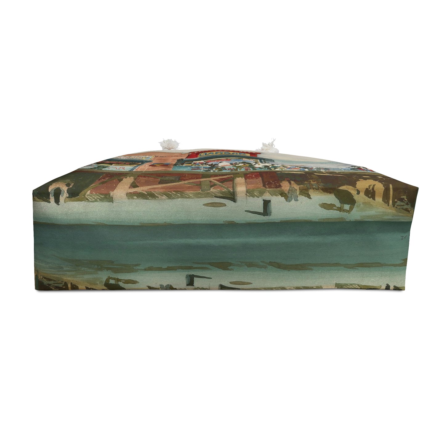 Coney Island Cul-de-Sac by David Levine - Canvas Beach Bag