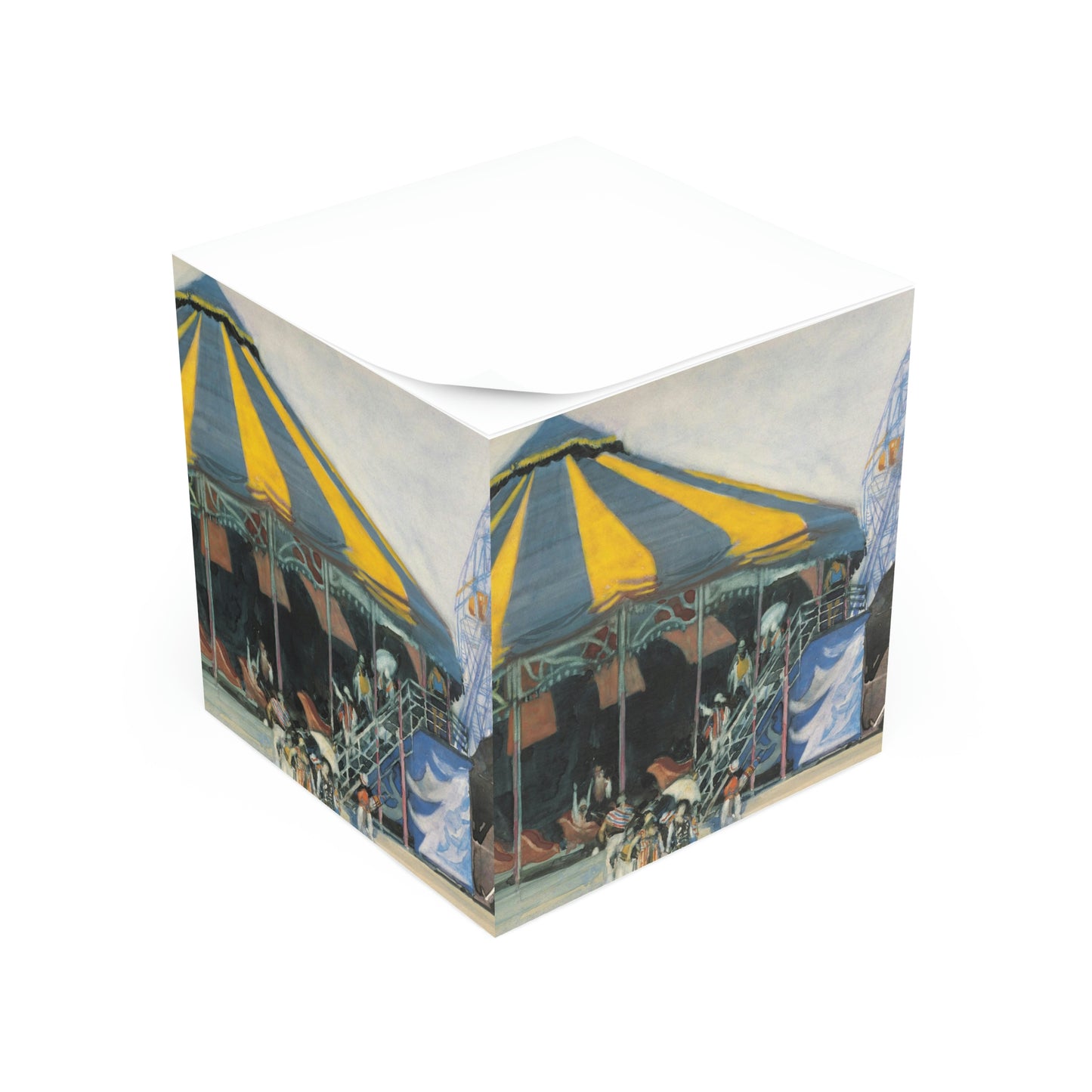 Coney Island Carousel by David Levine - Note Cube