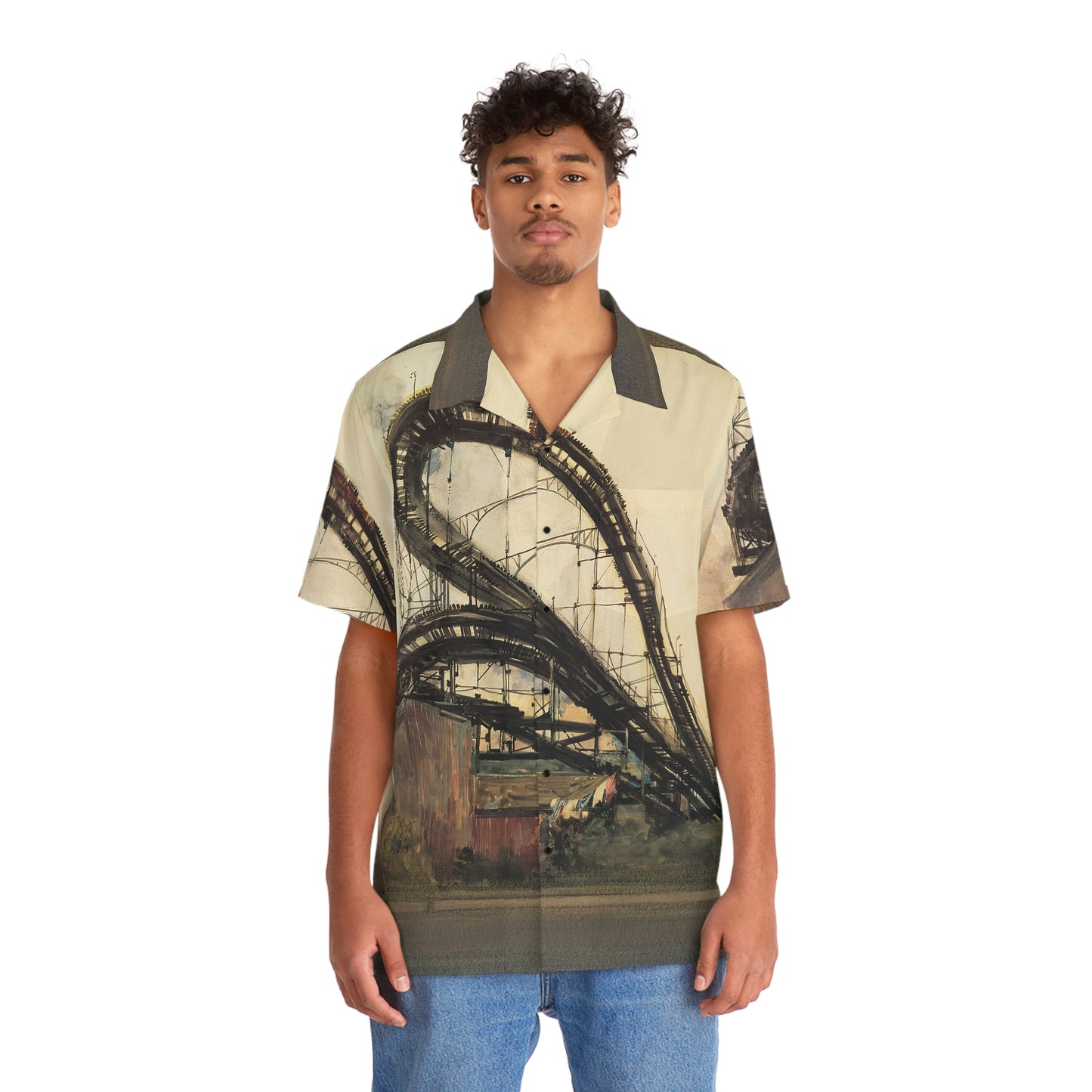 Coney Island Thunderbolt by David Levine - Hawaiian Shirt