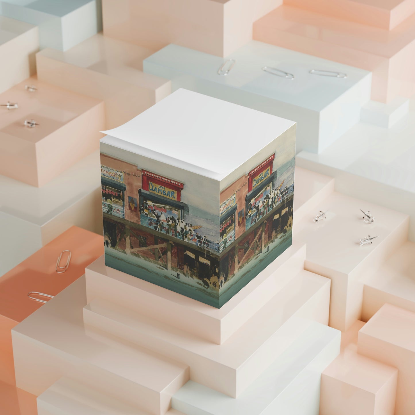 Coney Island Cul-de-Sac by David Levine - Note Cube