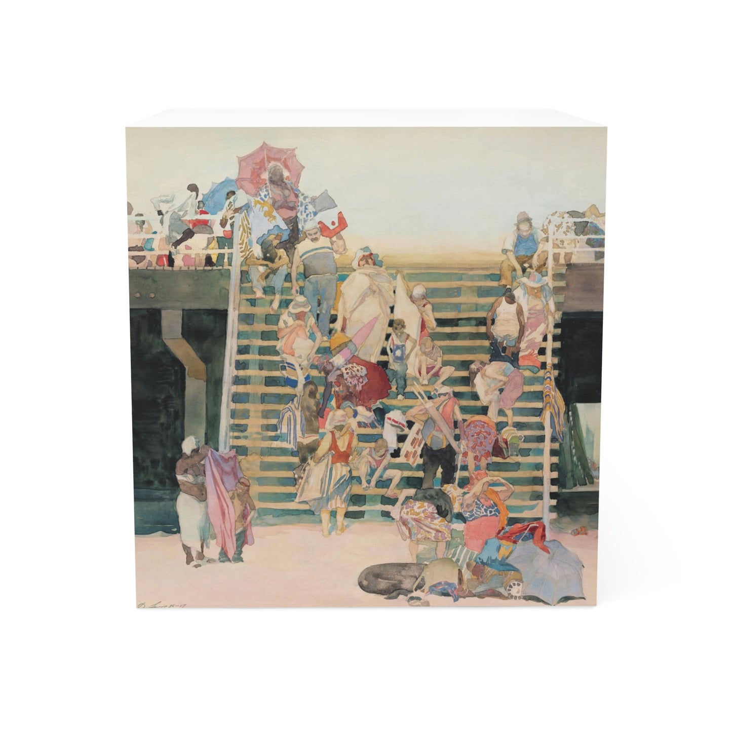 Descent Coney Island by David Levine - Note Cube