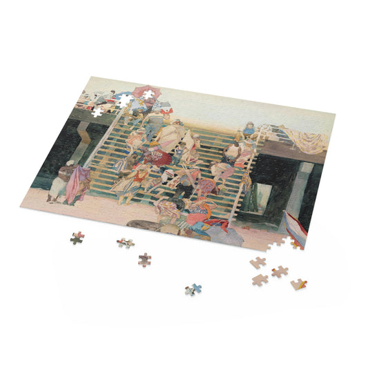 Descent Into Coney by David Levine - Puzzle (500-Piece)