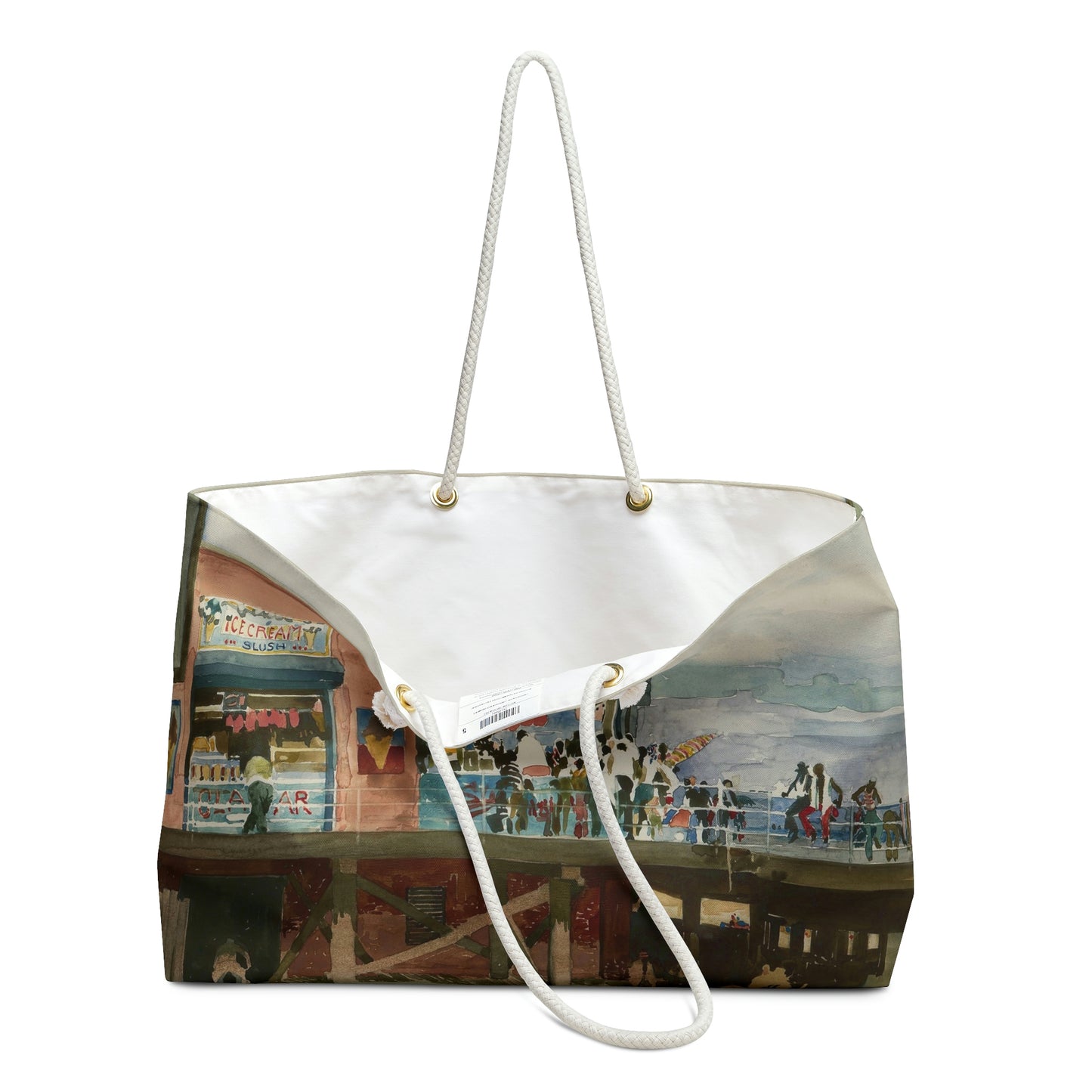 Coney Island Cul-de-Sac by David Levine - Canvas Beach Bag
