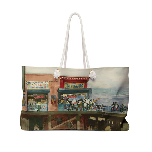 Coney Island Cul-de-Sac by David Levine - Canvas Beach Bag