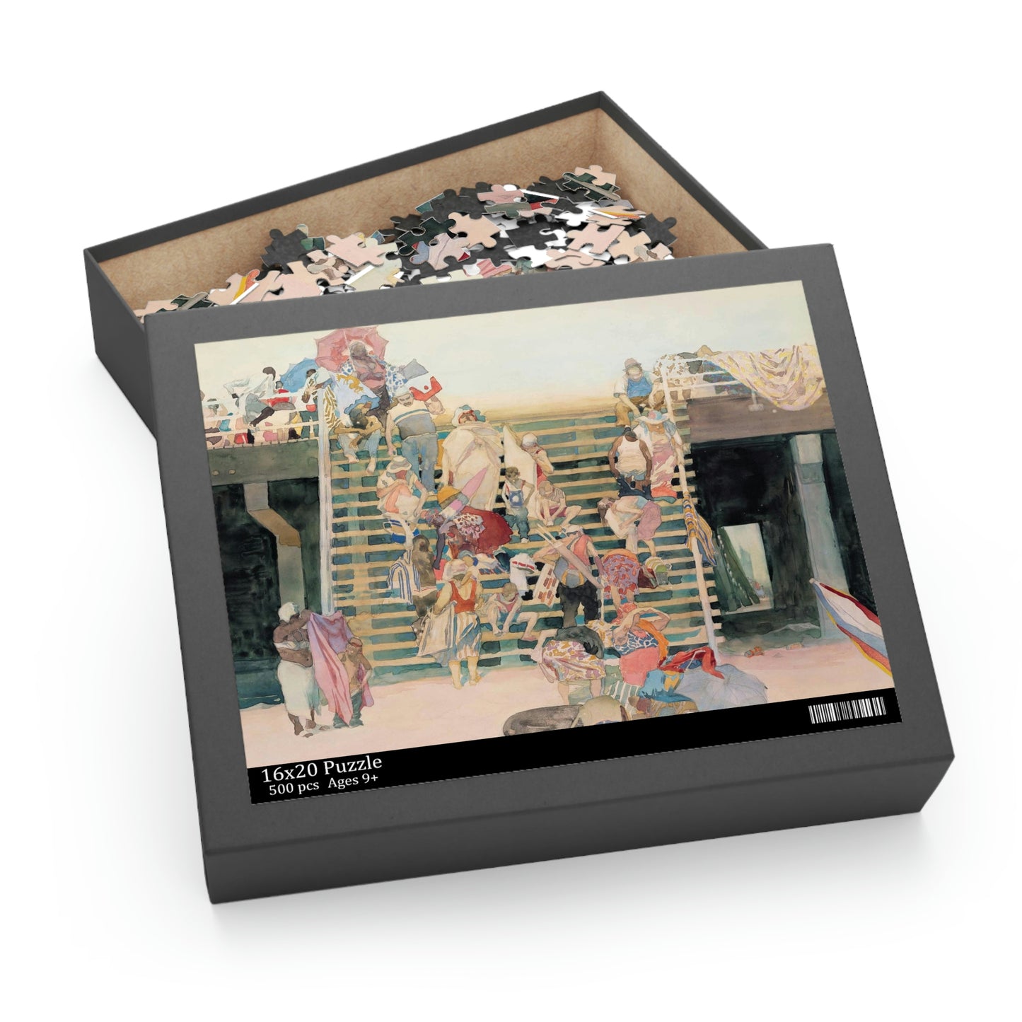 Descent Into Coney by David Levine - Puzzle (500-Piece)