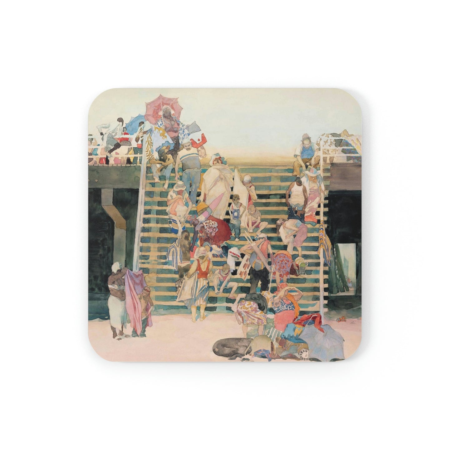 Coney Island Descent by David Levine - Cork Back Coaster